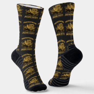 Procrastinators Jogging Society Lustiges Lauf T-Sh Socken