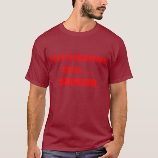 Procrastinators vereinigen dunkles Shirt (Vorderseite)