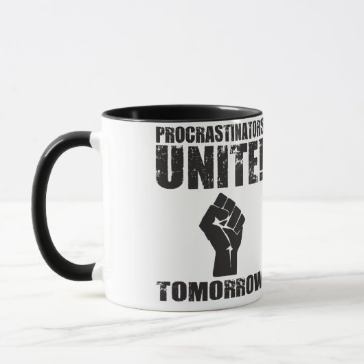 Procrastinators vereinigen morgen tasse (Links)