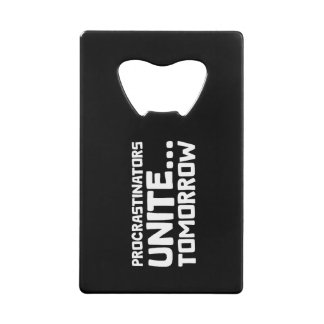 Procrastiners vereinen Tomorrow Funny Zitat Geldbeutel Flaschenöffner