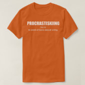 Procrastiskiing Definition Funny Skier Gag Spaß S T-Shirt (Design vorne)