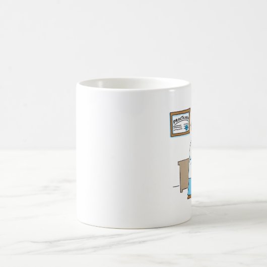 Proctologin Sings Karaoke Cartoon Funny Mug Kaffeetasse (Mittel)