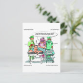 Proctologin verlässt das Handy und lässt sich zwit Postkarte (Stehend Vorderseite)