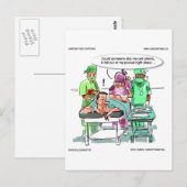 Proctologin verlässt das Handy und lässt sich zwit Postkarte (Vorne/Hinten)