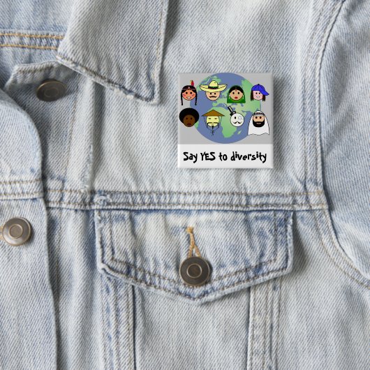 ProDiversity des Leuteweltweiten Antirassismus Button (Beispiel)