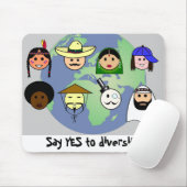 ProDiversity des Leuteweltweiten Antirassismus Mousepad (Mit Mouse)