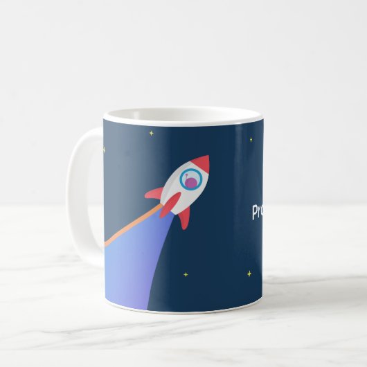 ProdPad 'von hier zu den Mars Kaffeetasse (Vorderseite Links)