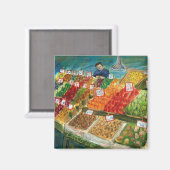 Produce Vendor Magnet (Pike Place Seattle) (Vorderseite/Rückseite)