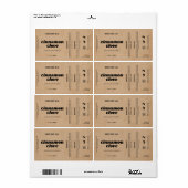  Product Customizable Brown Rustic Label (Vorne)