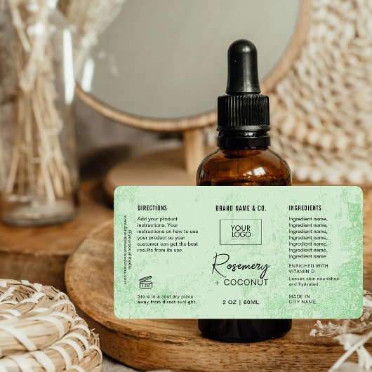  Product Customizable GreenRustic Label