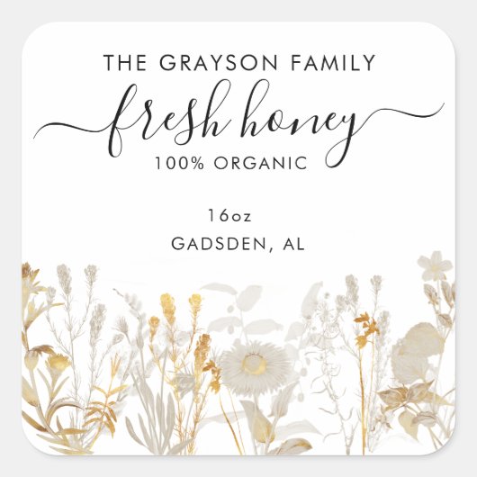 Product Labels Quadratischer Aufkleber (Vorderseite)