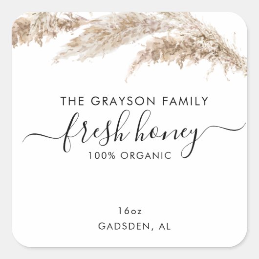 Product Labels Quadratischer Aufkleber (Vorderseite)