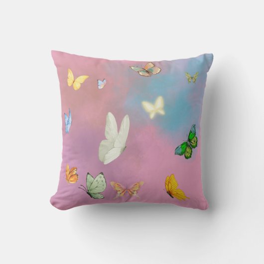 Product Merchandising: Pastel Butterfly Cushion/Pi Kissen (Vorderseite)