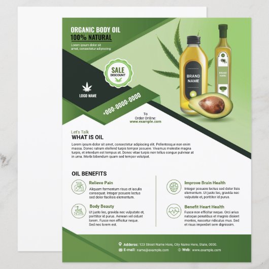 Product Promotion Flyer Template  (Vorne/Hinten)