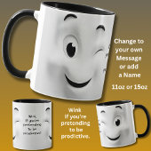 Productive? Add Name Message, Expressive Face Tasse