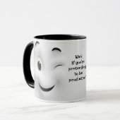 Productive? Add Name Message, Expressive Face Tasse (Vorderseite Links)