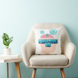 Productively OCD Throw Pillow Kissen