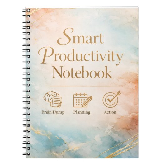 Productivity Notebook Planning & Action Journal  Notizblock (Vorderseite)