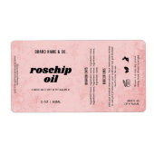Produkt Anpassbar Rosa Rustikales Label (Vorne)