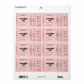 Produkt Anpassbar Rosa Rustikales Label (Vorne)