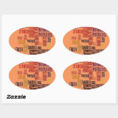 Produkt anpassen ovaler aufkleber (Blatt)