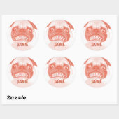 Produkt anpassen runder aufkleber (Blatt)