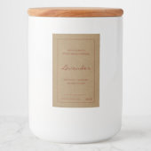 Produkt aus roten, braunen Papierzutaten Lebensmitteletikett (Vorderseite)