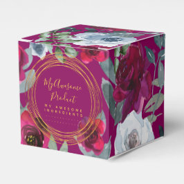 Produkt der Marke Burgundy Sage Green Blue Floral Geschenkschachtel