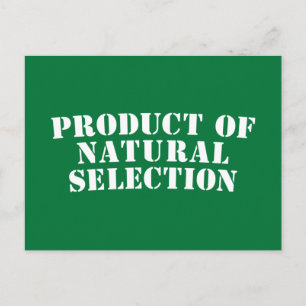 Produkt der natürlichen Auswahl Postkarte