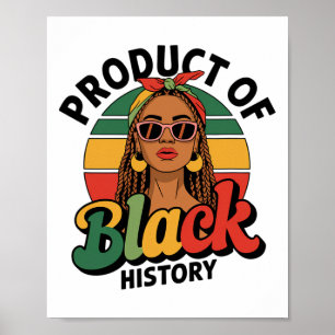 Produkt der schwarzen Geschichte Stolz Afro Melani Poster