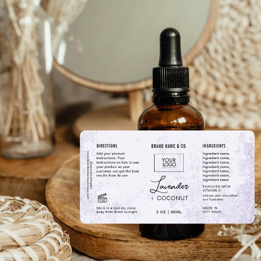 Produkt individuell anpassbares Lavendel-Rustic-Et