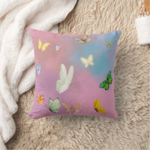 Produkt Merchandising: Pastel-Schmetterlingskissen