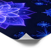 Produkt Nahtloses Muster leuchtender blau und viol Poster (Ecke)