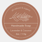 Produkt-Terracotta-Logo Runder Aufkleber (Vorderseite)