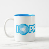 Produkt u. Kaffee der Liebe I Zweifarbige Tasse (Links)