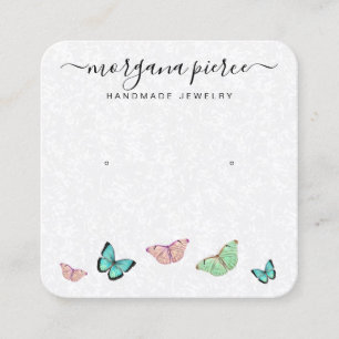 Produktanzeigekarte für Butterfly-Oring Quadratische Visitenkarte