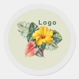 Produktaufkleber für runde Logos