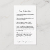 Produktbescheinigung. Einzelheiten Begleitkarte (Rückseite)