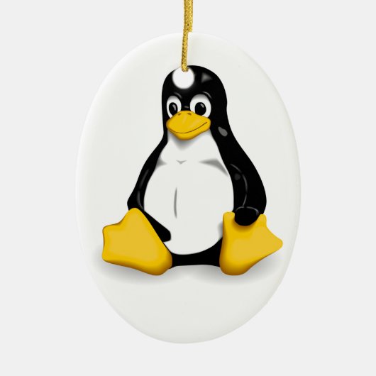 Produkte Linuxs Tux Keramikornament (Vorne)
