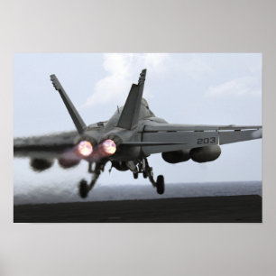 Produkteinführungen einer F/A-18E Superhornisse Poster