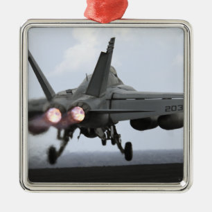 Produkteinführungen einer F/A-18E Superhornisse Silbernes Ornament