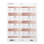 Produktetikett für berufliche Rose Gold Glitzer (Vorne)