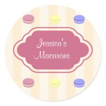 Produktetikett für niedliche Macarons
