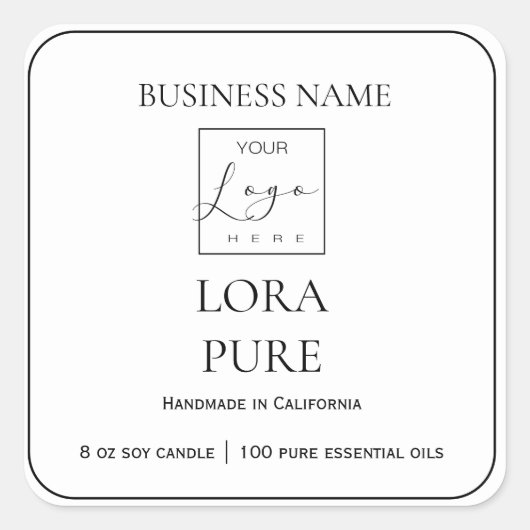 Produktetikett hinzufügen quadratischer aufkleber (Vorderseite)