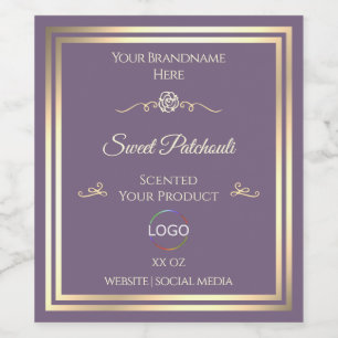 Produktetikett mit Goldrahmen und Logo Weinetikett