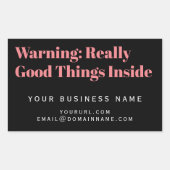 Produktetikett, Verpackung von Geschäften, Rechteckiger Aufkleber (Vorderseite)