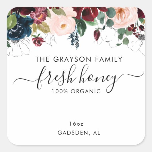 Produktetikette Quadratischer Aufkleber (Vorderseite)