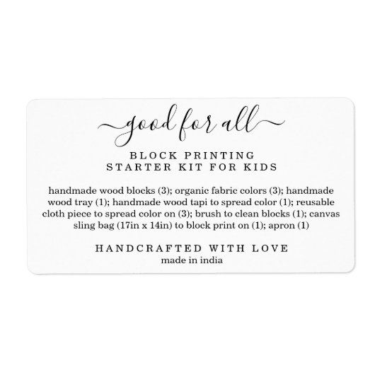 Produktinhalt-Etikett (Vorne)