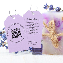 Produktinhaltsverzeichnis QR-violettes Geschäft Geschenkanhänger