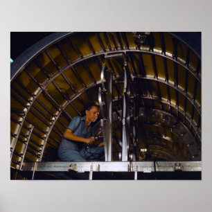 Produktion des Befreier-B-24 Poster